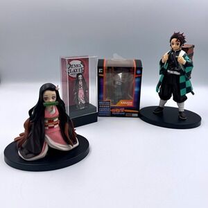 Demon Slayer Lot of 4 Kimetsu no Yaiba Tanjiro Kamado Figurines Collectibles